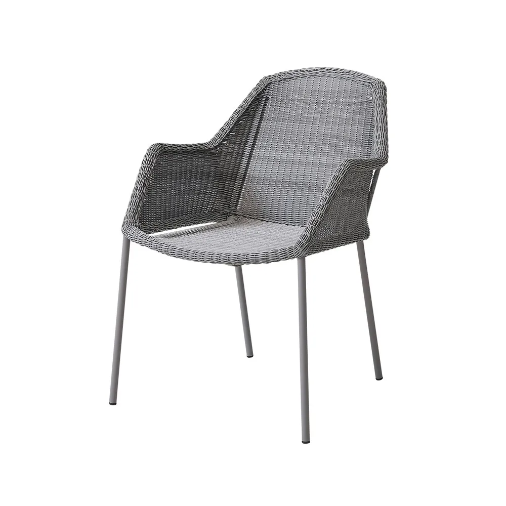 Breeze stackable armchair weave, Light grey Cane-line