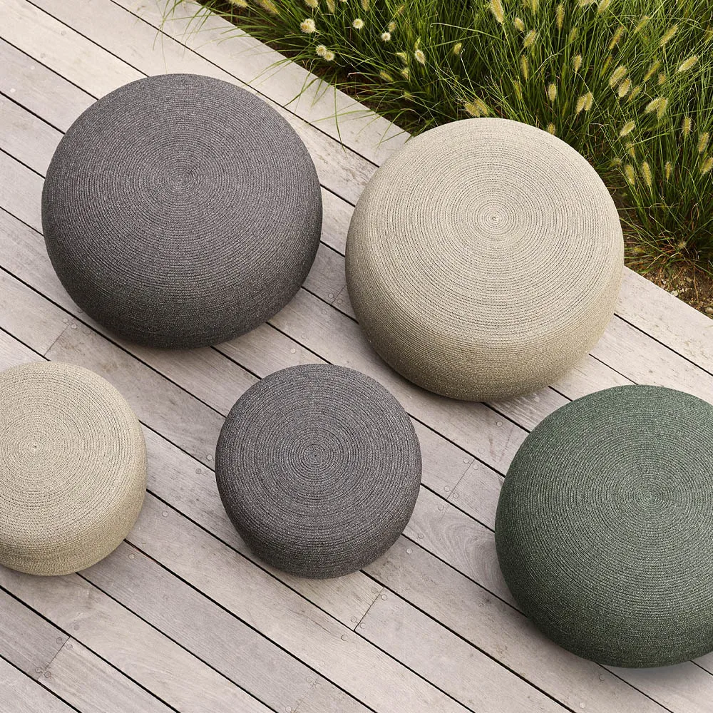 Circle footstool Ø52 cm, Taupe Cane-line