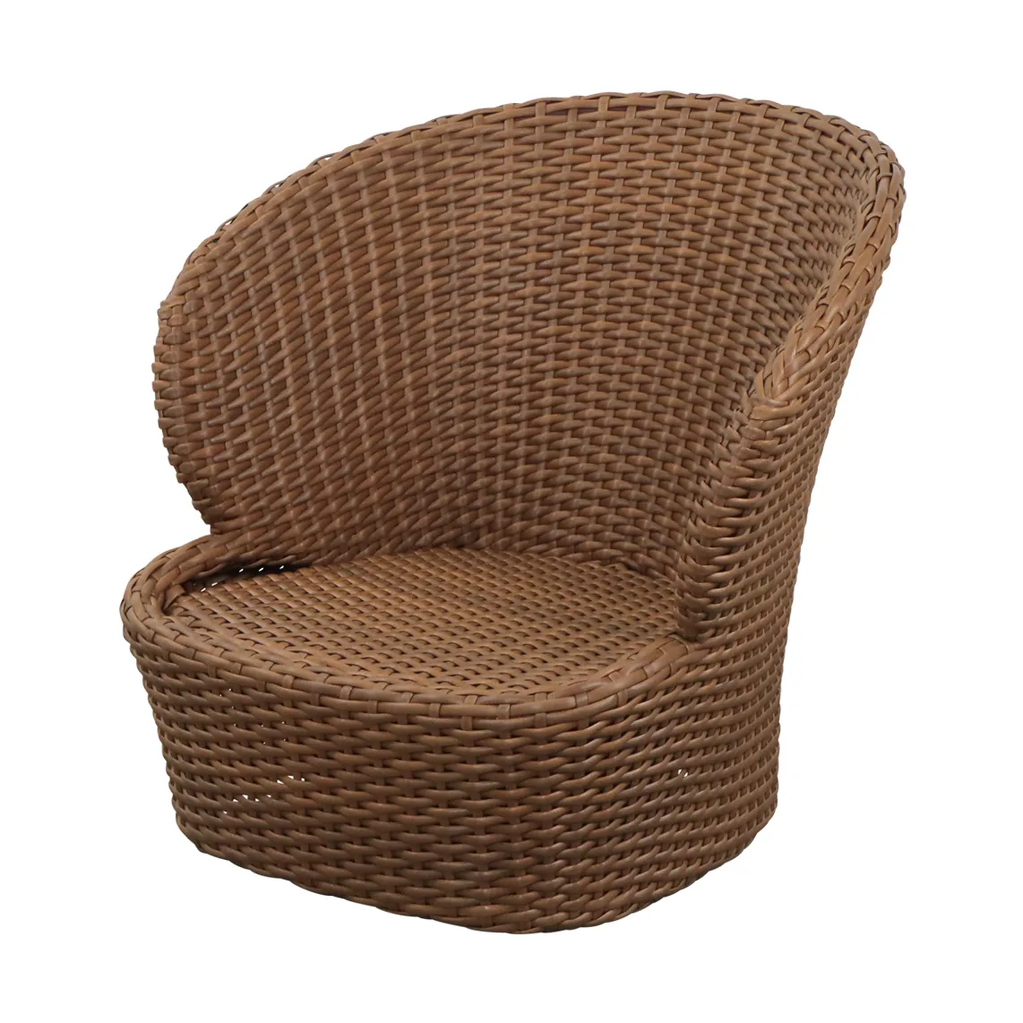 Coast lounge chair swivel, Umber brown (Flat Weave) Cane-line