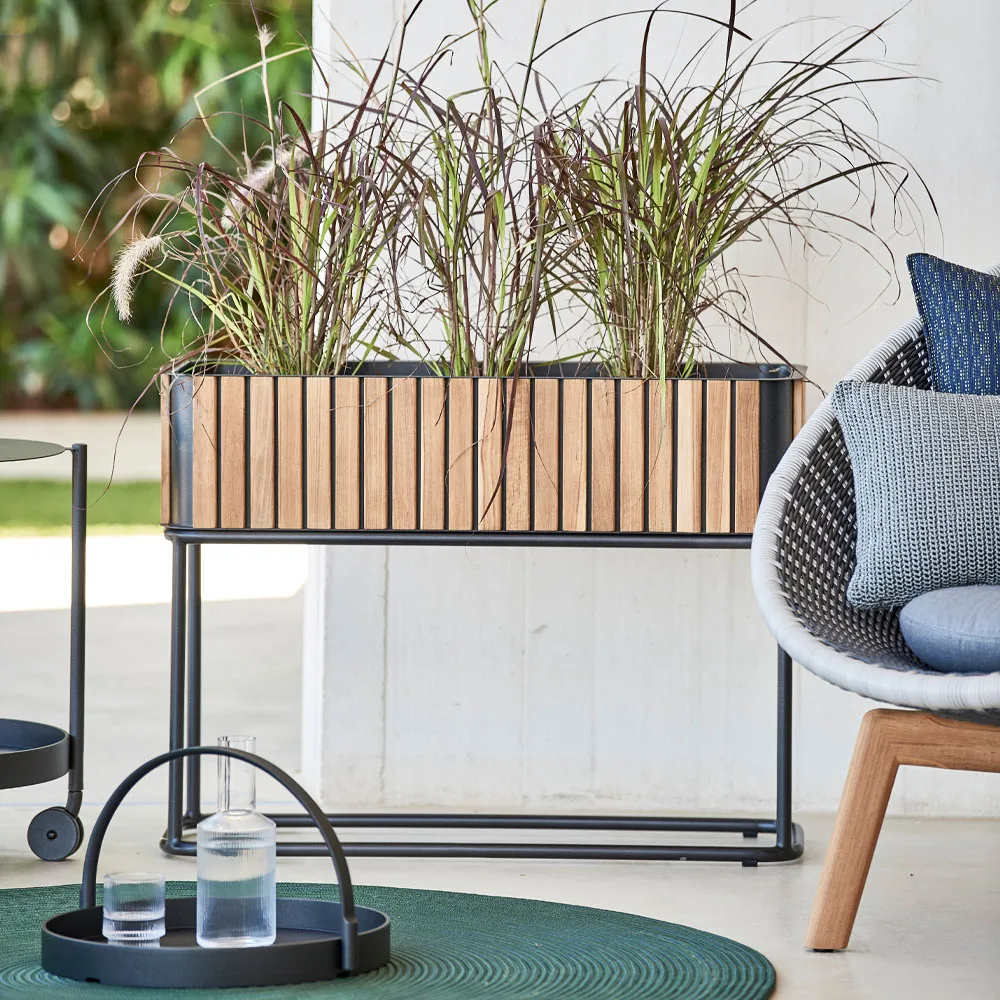 Combine plant box, Teak, lava grey Cane-line