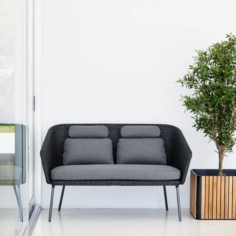 Combine plant pot, Teak, lava grey Cane-line