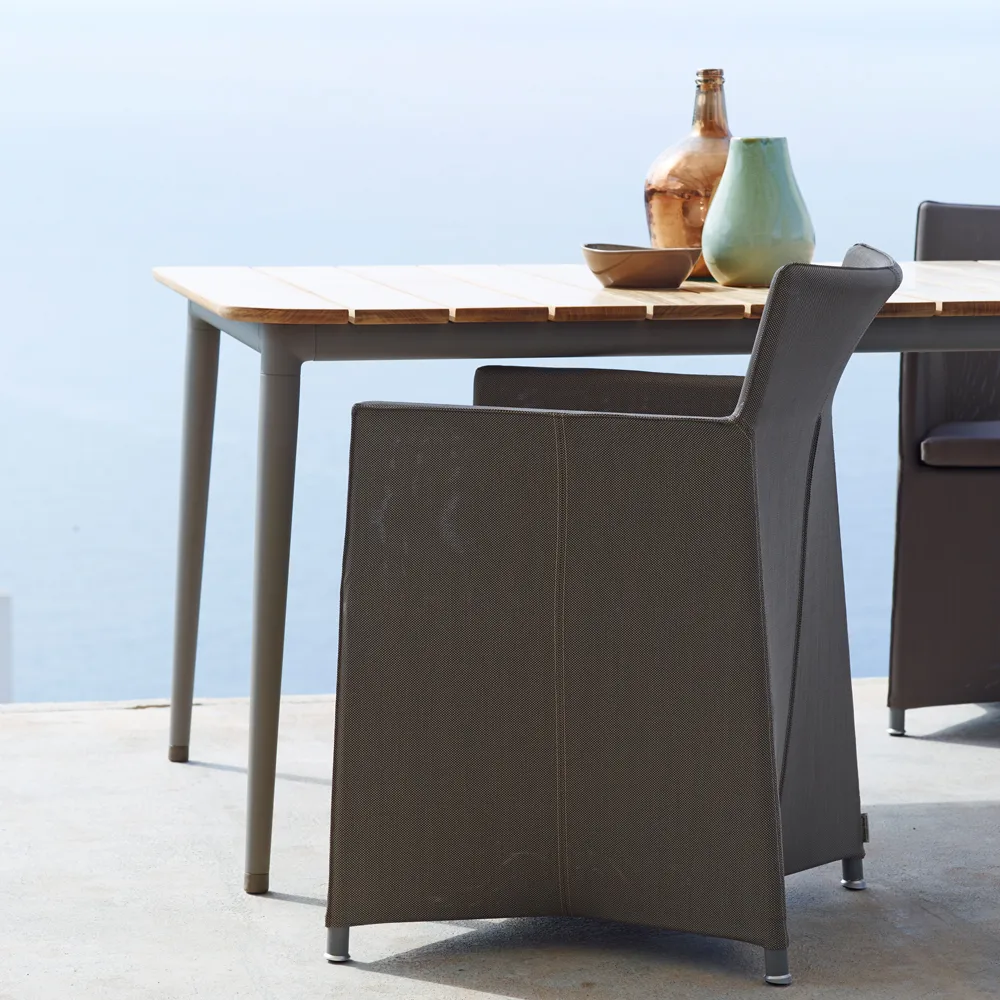 Core dining table teak 210x100x74 cm, Taupe tripod Cane-line