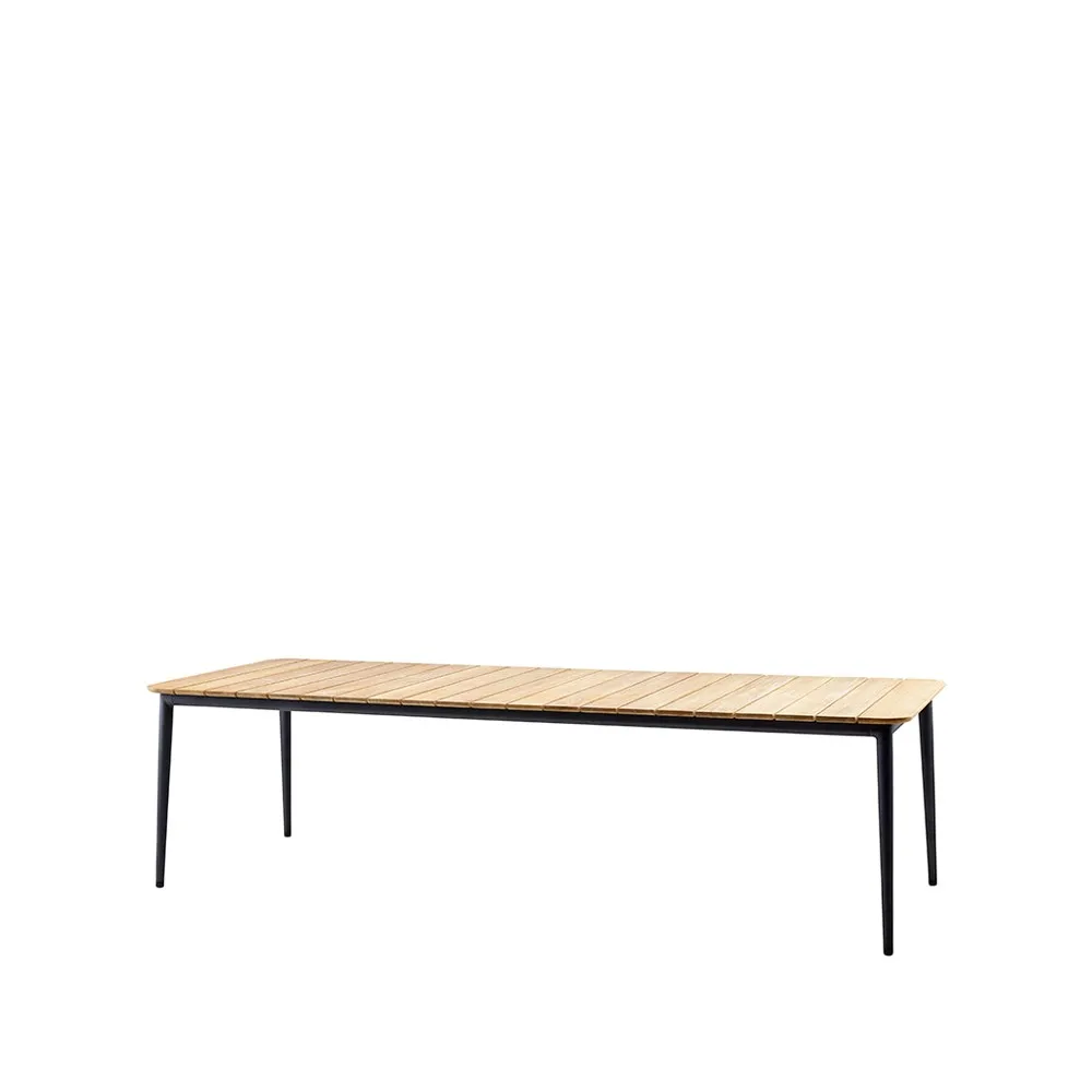 Core dining table teak 274x100x74 cm, Lava grey stand Cane-line