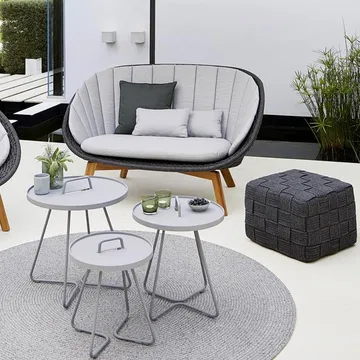 Cube stool - Dark grey - Cane-line