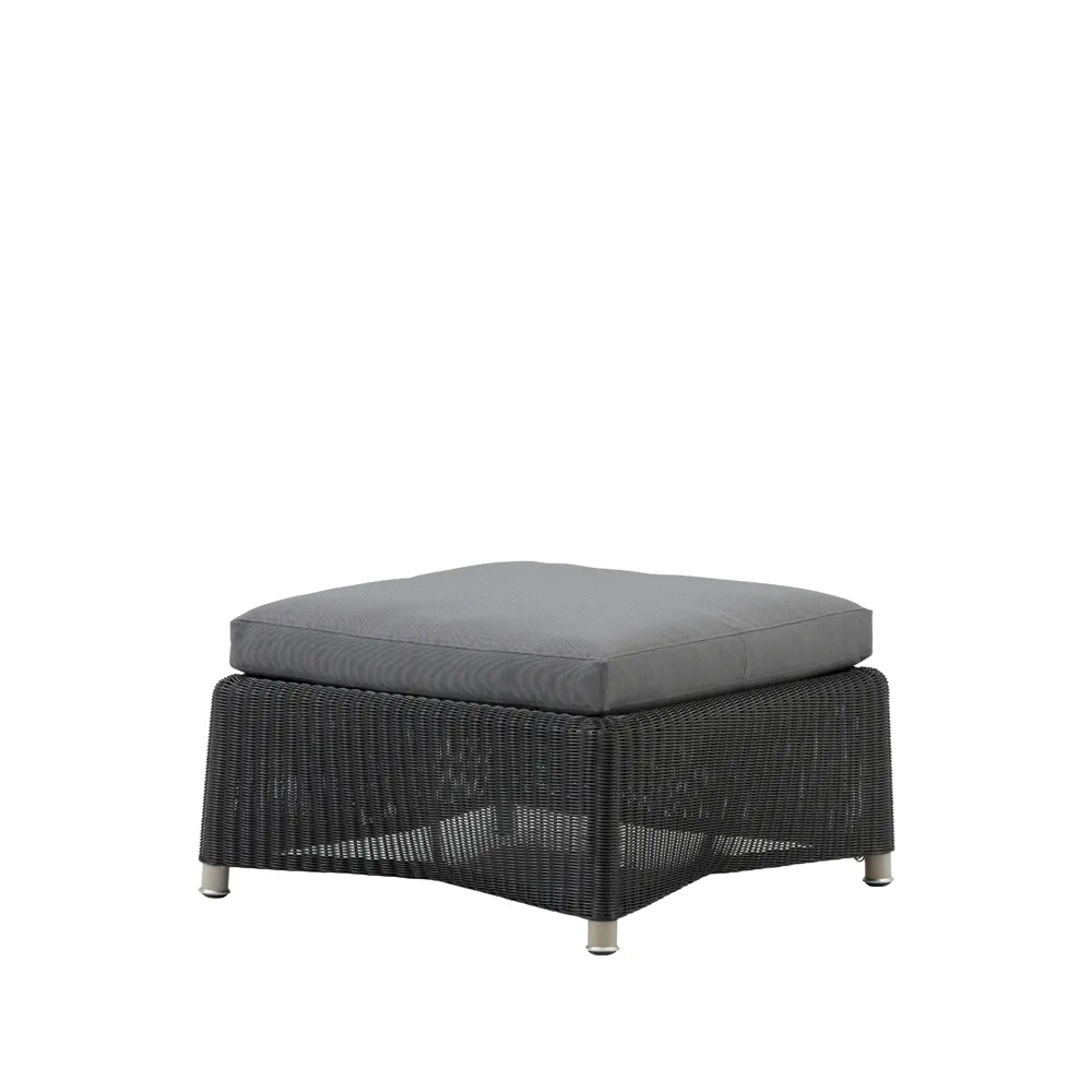 Diamond footstool, Cane-Line Natté graphite Cane-line