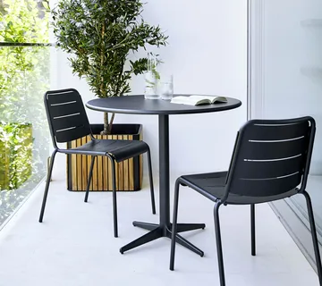 Drop coffee table Ø80 cm - Lava grey-lava grey - Cane-line