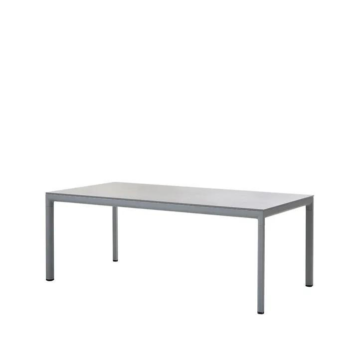 Drop dining table - Fossil grey-light grey aluminum base - Cane-line