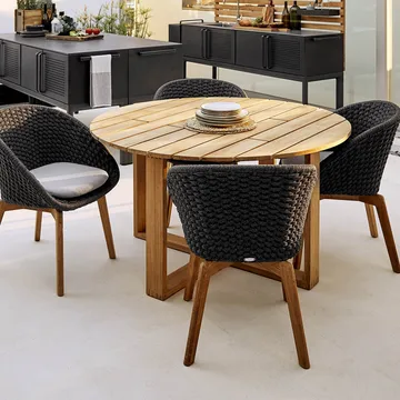Endless dining table round teak - Ø170 cm - Cane-line