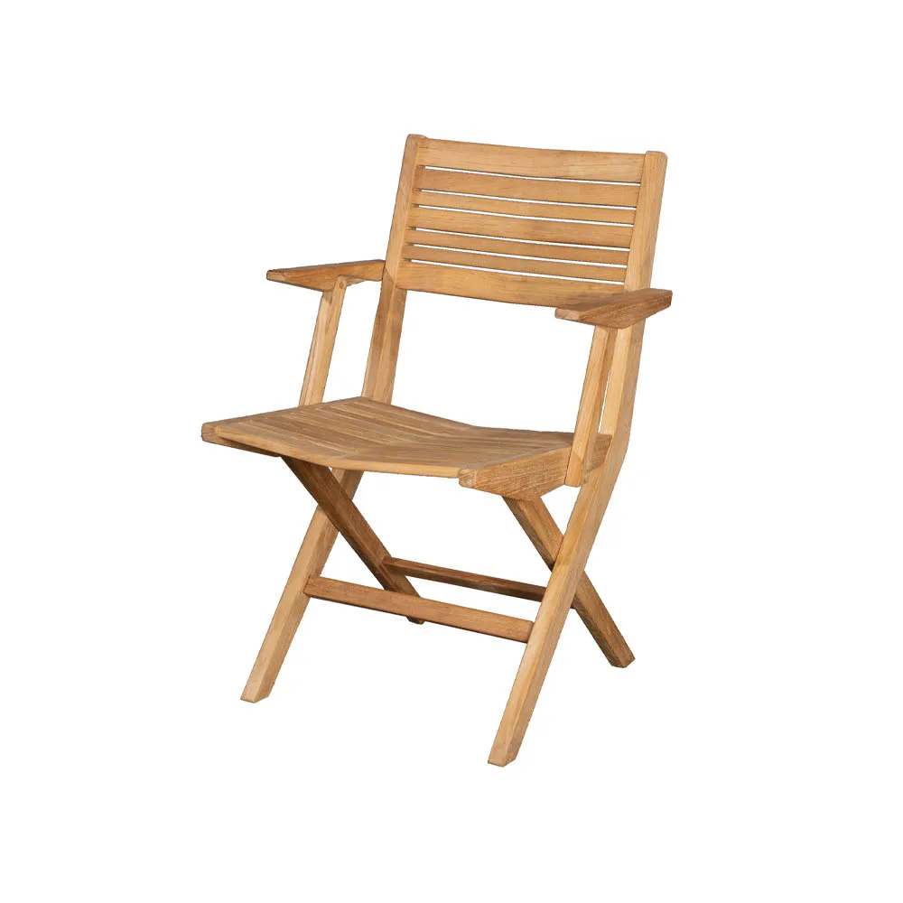 Flip folding chair, Teak, with armrests Cane-line