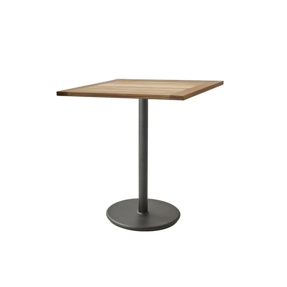 Go coffee table teak 72x72 cm, Lava grey stand Cane-line