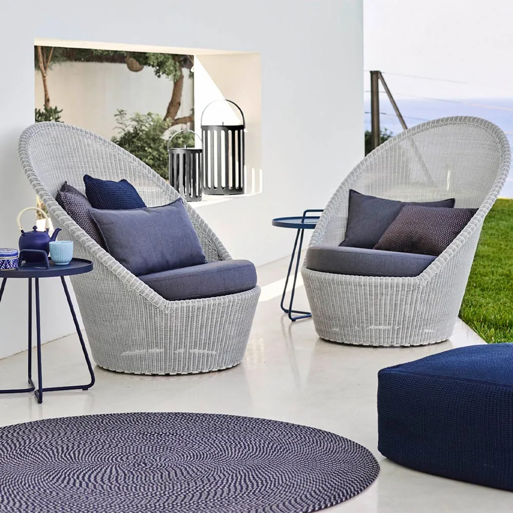 Kingston sun chair, White grey Cane-line