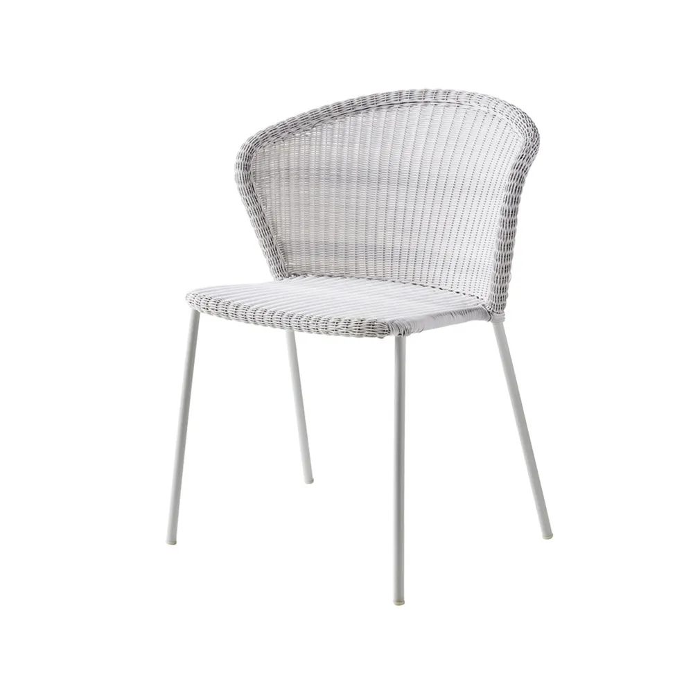 Lean chair, White grey, Cane-Line weave Cane-line