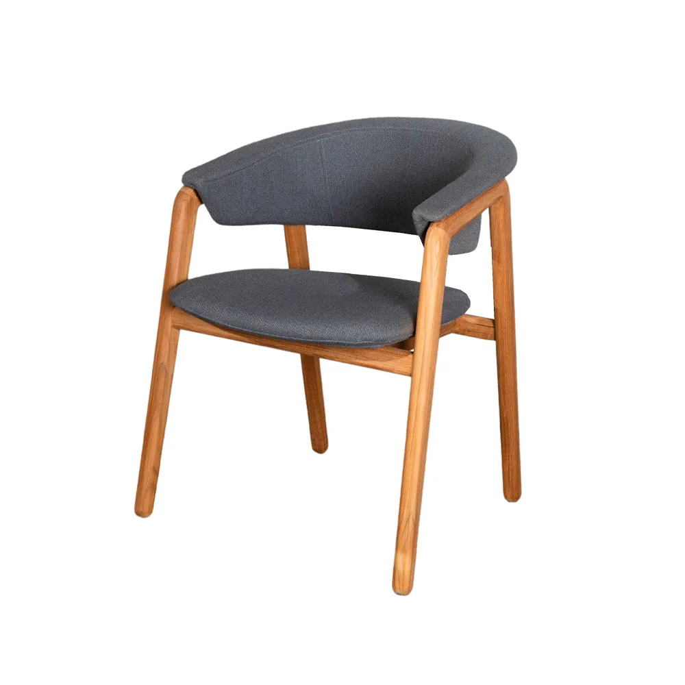 Luna chair, Cane-Line airtouch grey, teak frame Cane-line