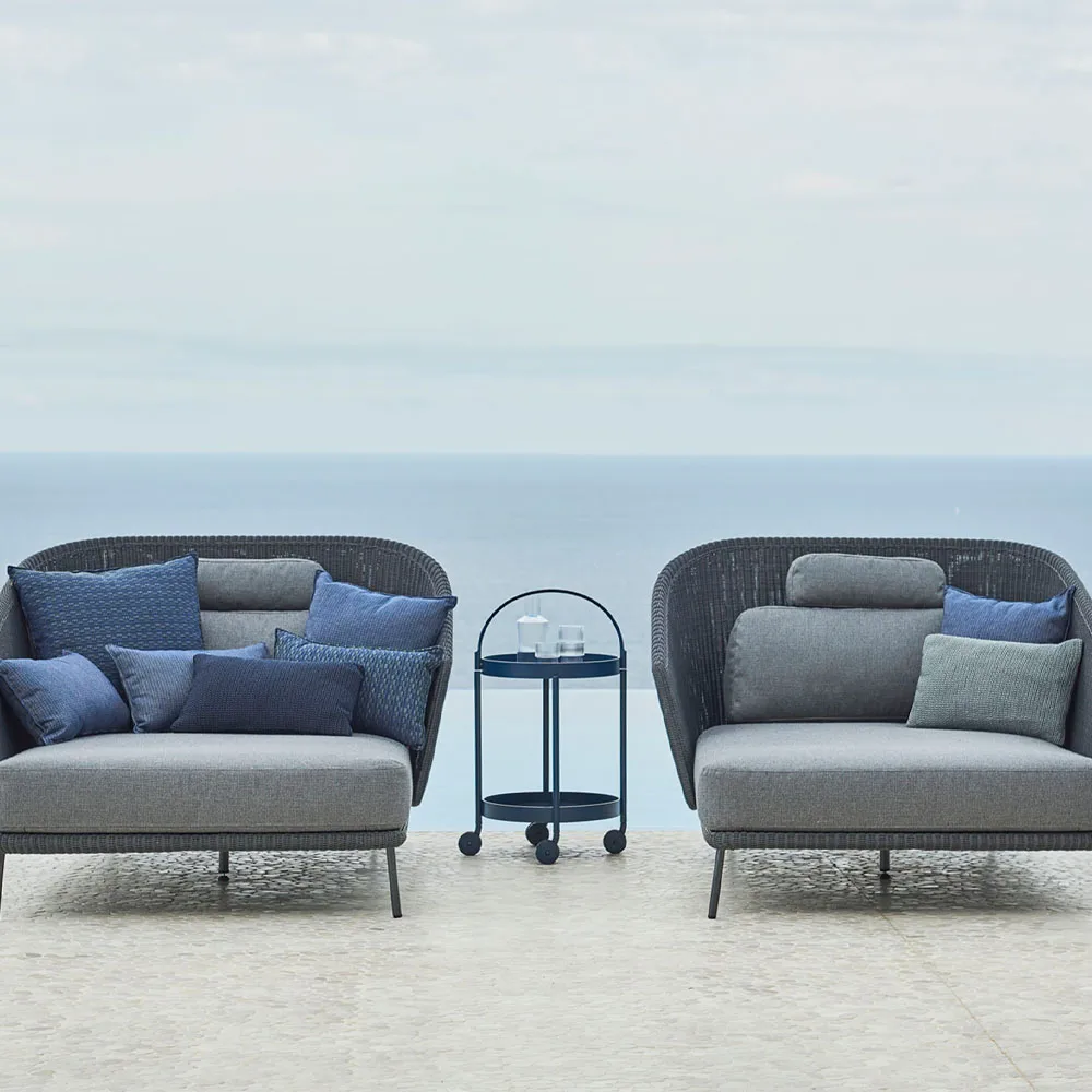 Mega daybed, Graphic, left, incl. grey cushions Cane-line