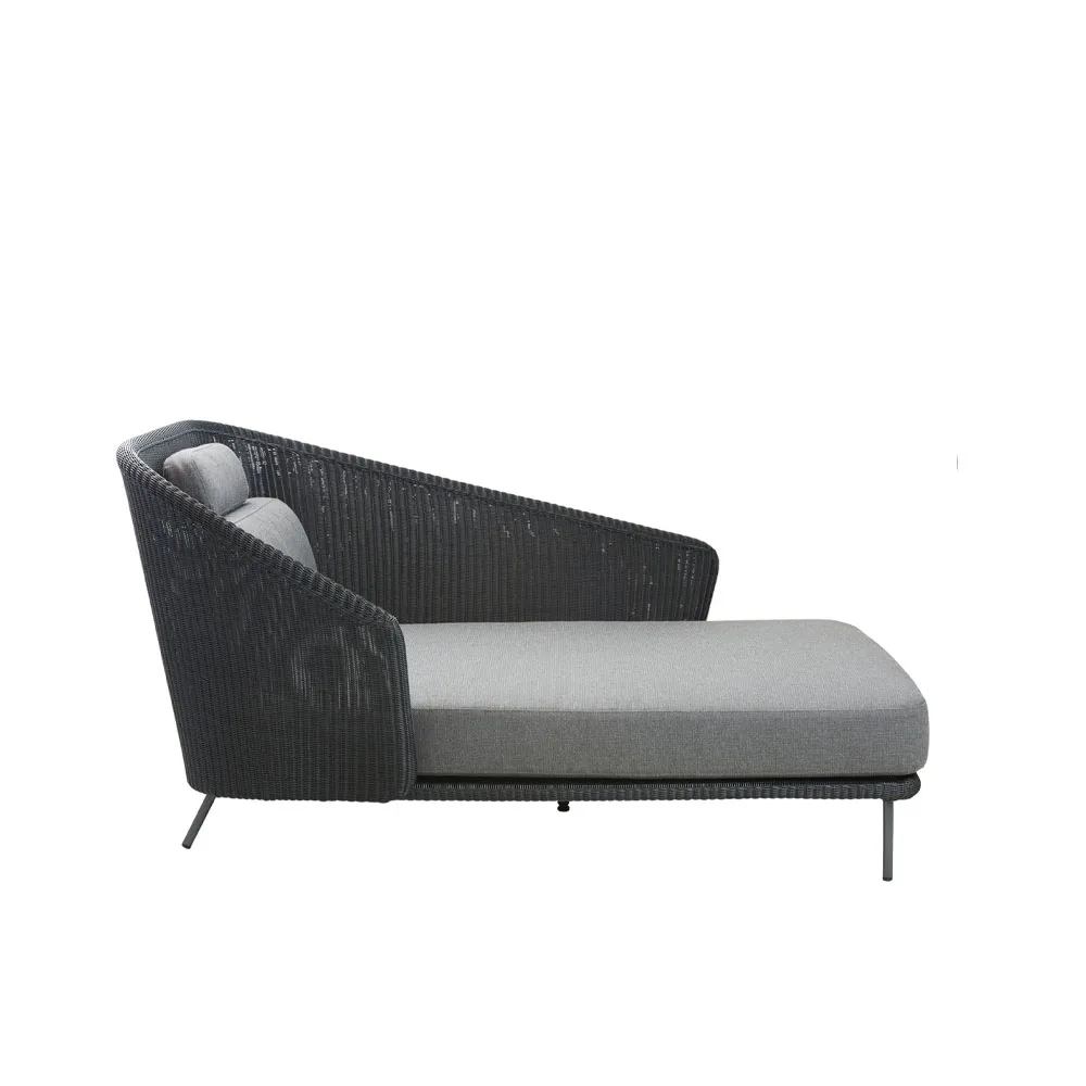Mega daybed, Graphic, left, incl. grey cushions Cane-line
