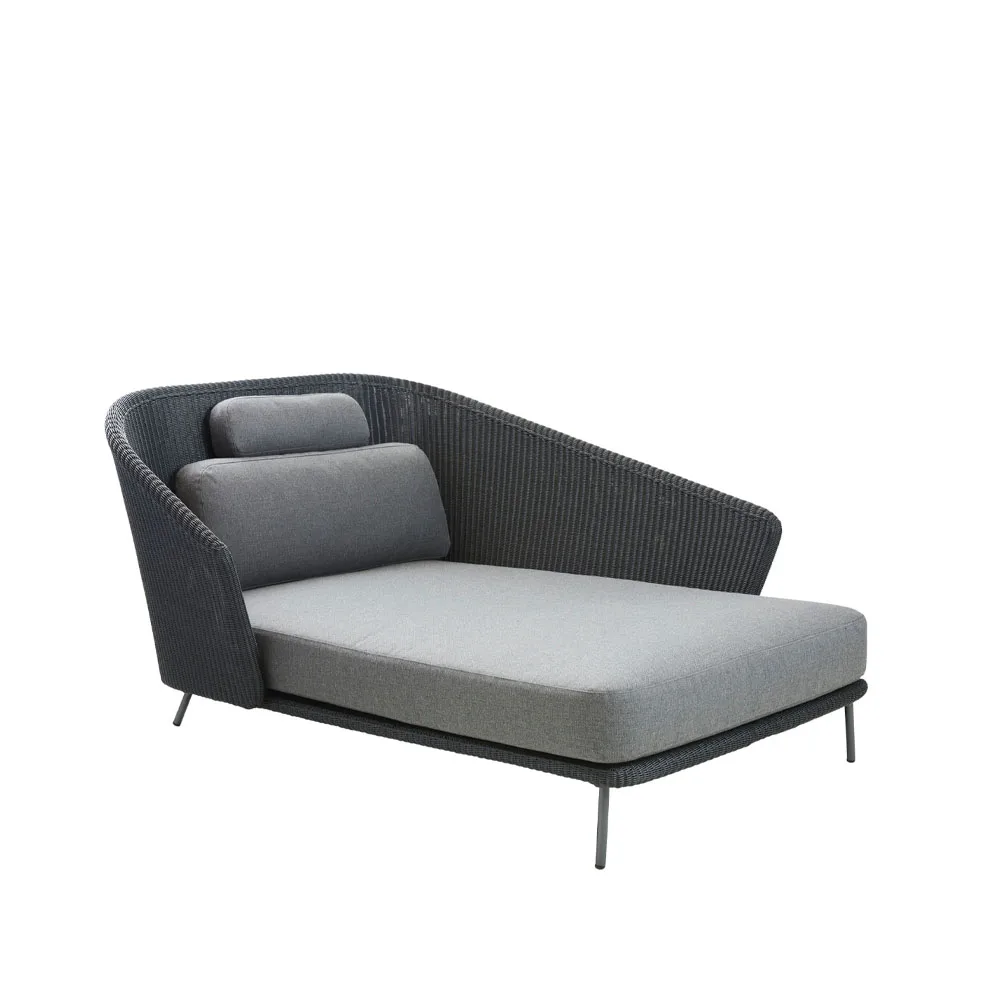 Mega daybed, Graphic, left, incl. grey cushions Cane-line