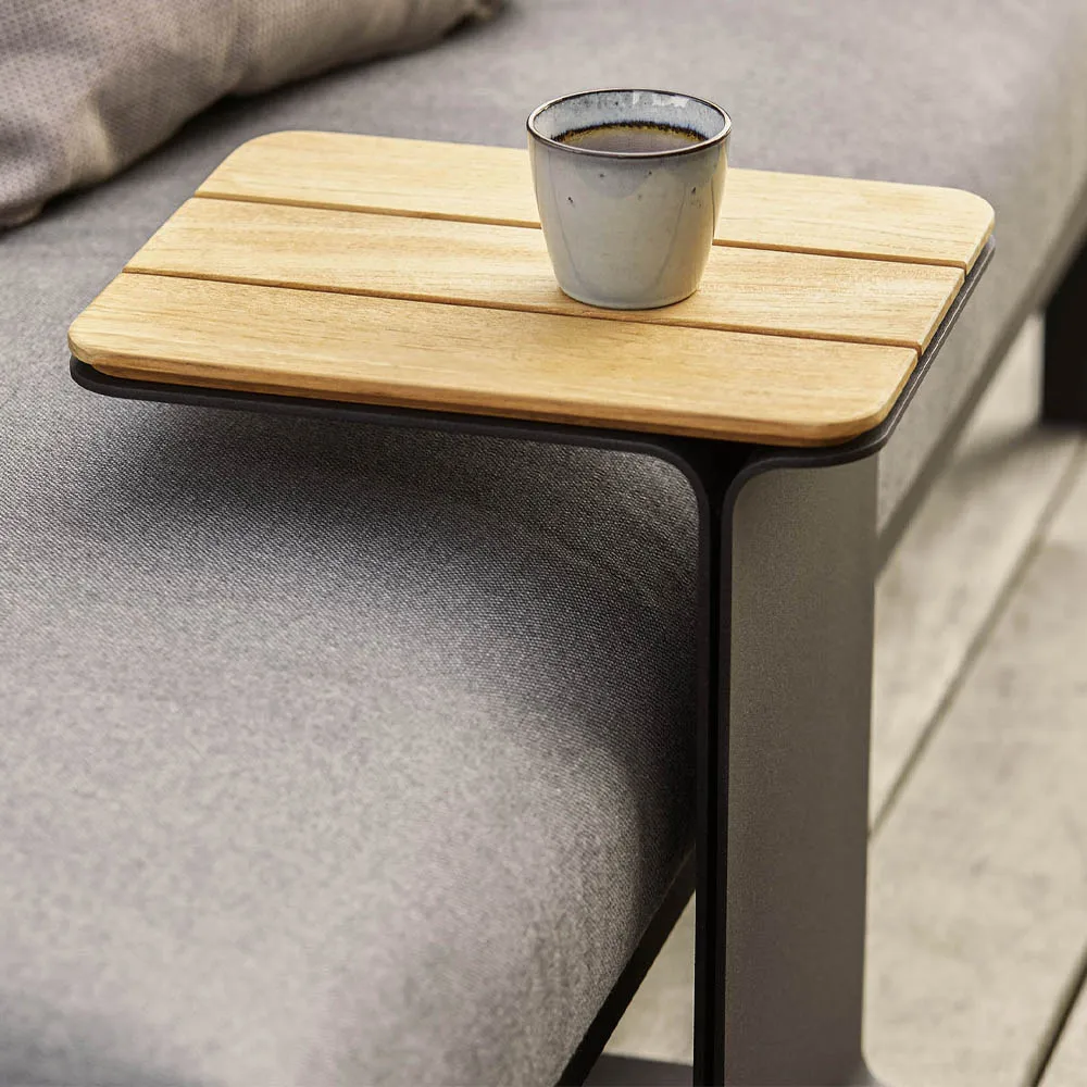 Mega side table, Teak-lava grey frame Cane-line
