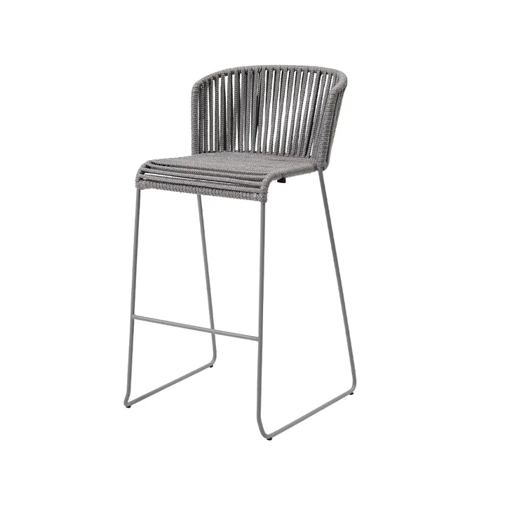 Moments bar stool - Grey - Cane-line