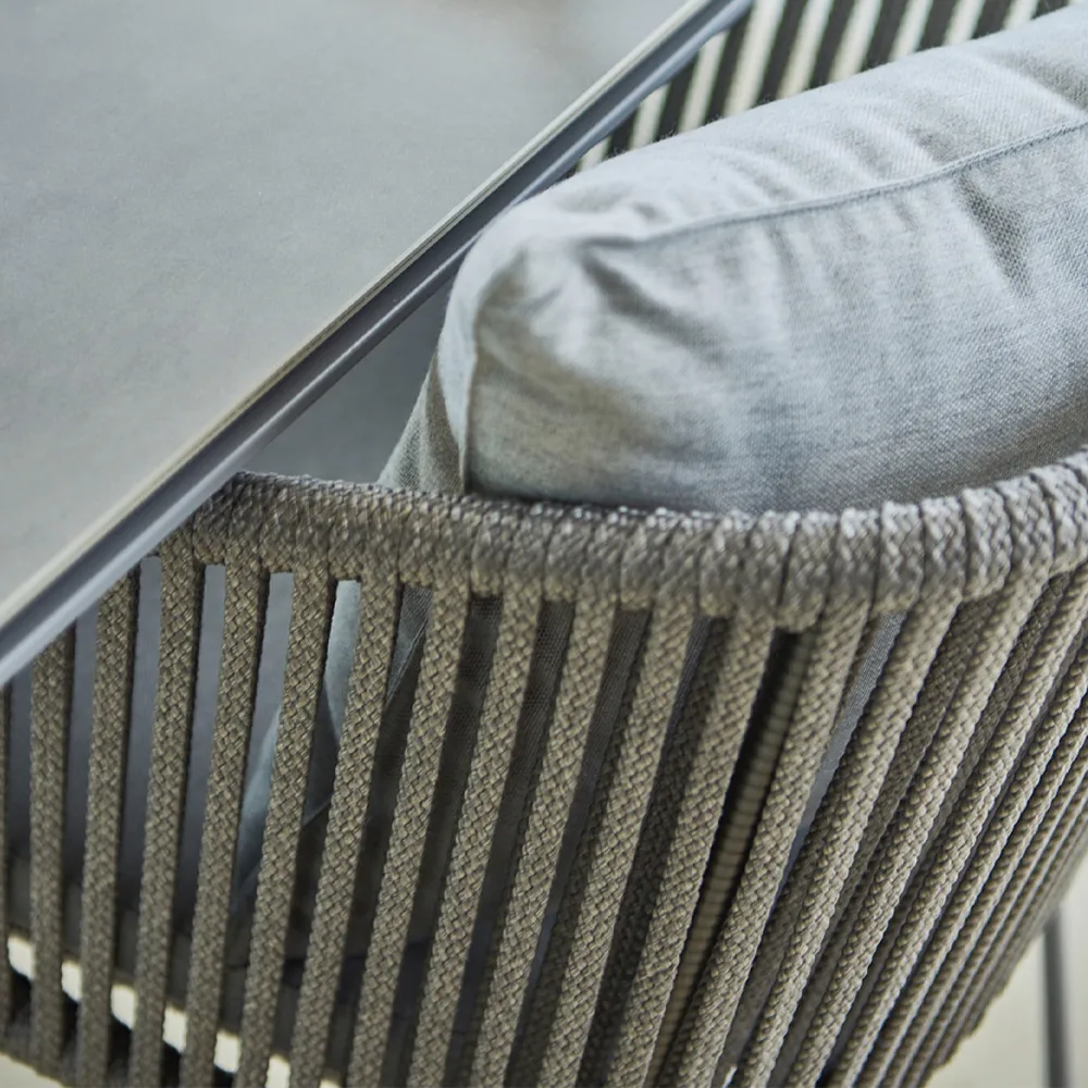 Moments stackable chair cushion, Cane-Line Natté light grey Cane-line