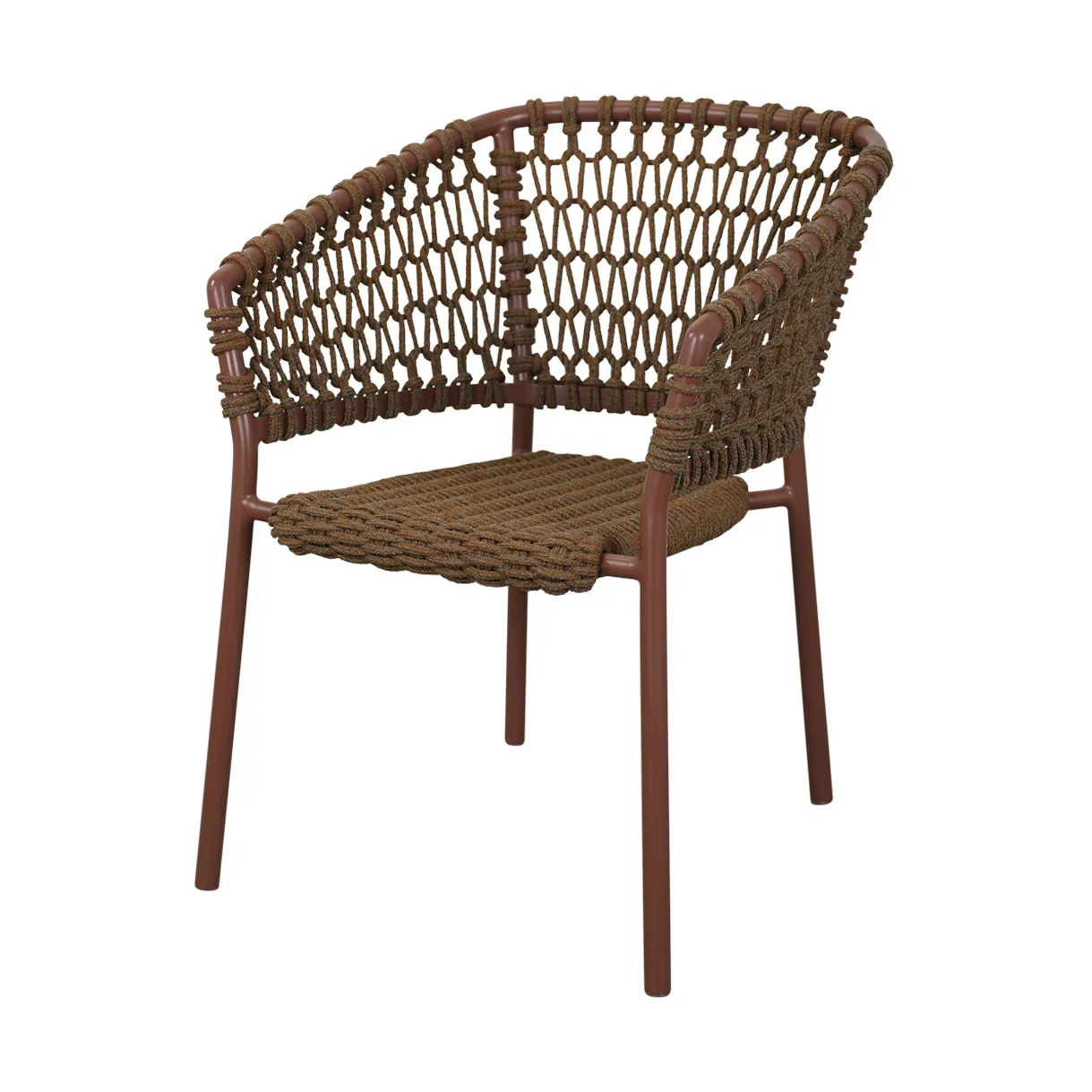 Ocean armchair aluminum, Umber brown (Soft Rope) Cane-line