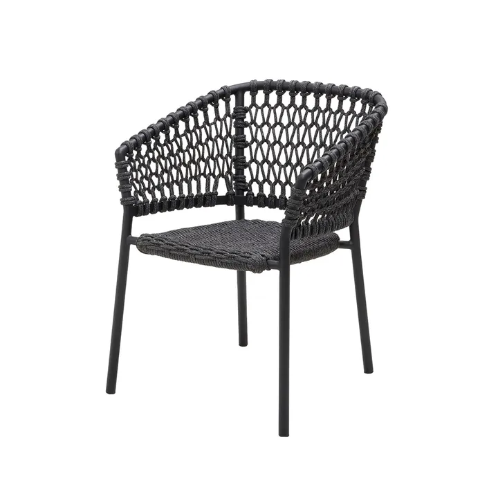 Ocean armchair soft rope - Dark grey - Cane-line