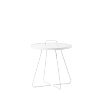 On the move table Ø37 cm - White - Cane-line