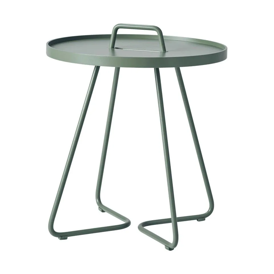 On the move table Ø44 cm, Dusty green Cane-line