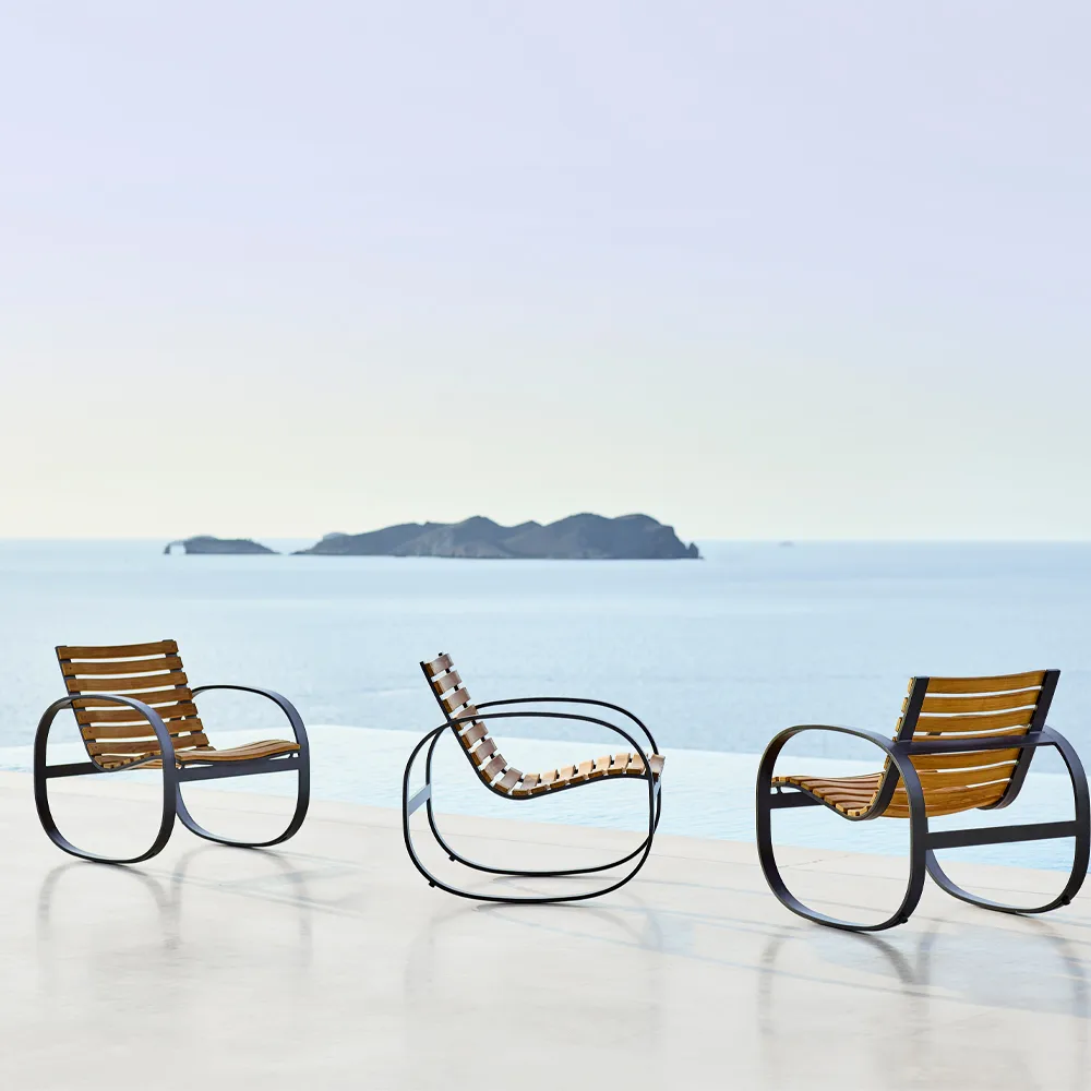Park rocking chair, Lava grey, teak Cane-line