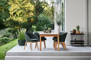 Peacock chair soft rope - Dark green, teak - Cane-line