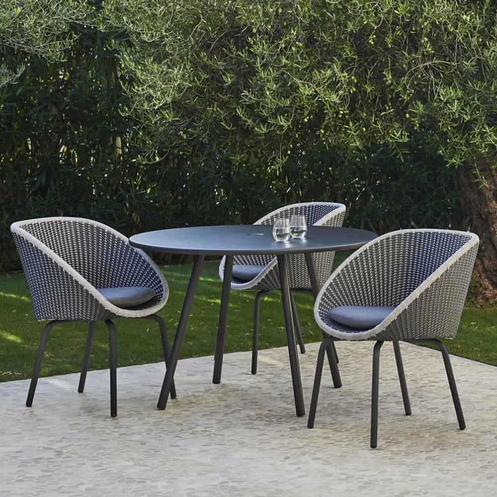 Peacock chair soft rope, Dark grey, teak Cane-line