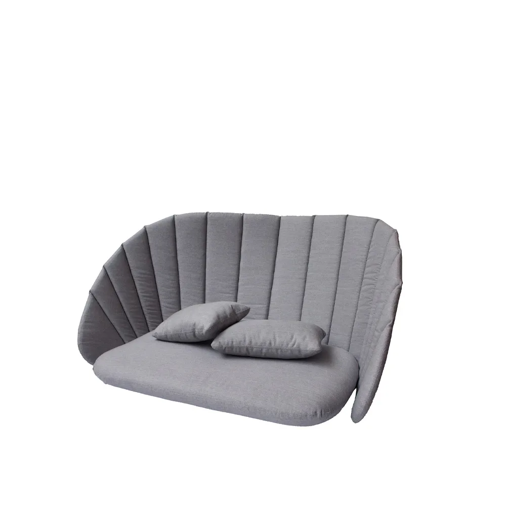 Peacock cushion set sofa 2-seater, Cane-line Natté grey Cane-line