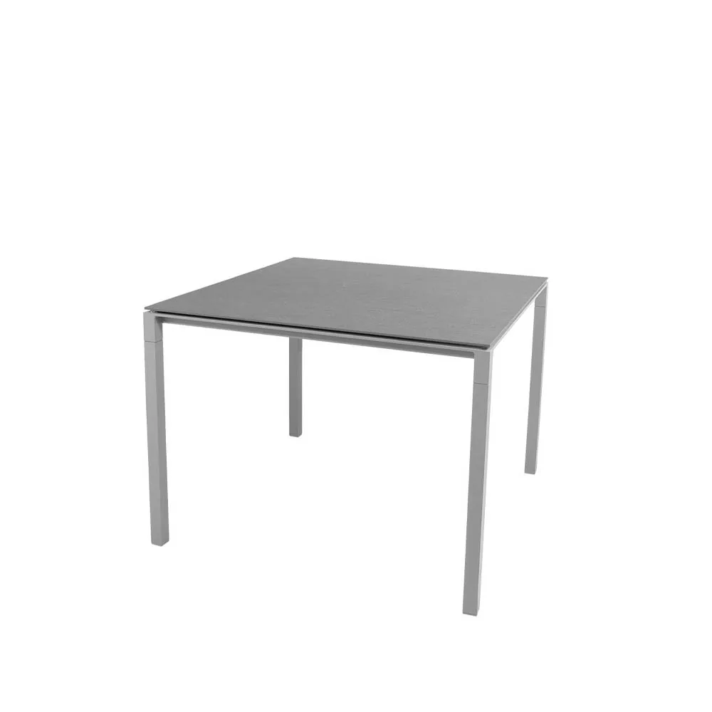 Pure dining table, Basalt grey-light grey 100x100 cm Cane-line