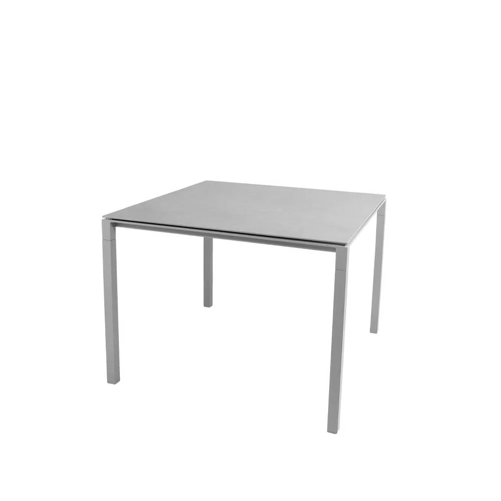 Pure dining table, Concrete grey-light grey 100x100 cm Cane-line