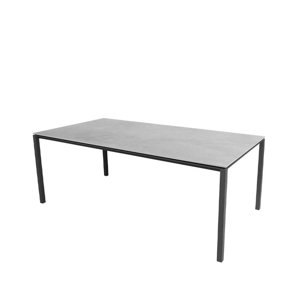 Pure dining table, Fossil grey-lava grey 200x100 cm Cane-line