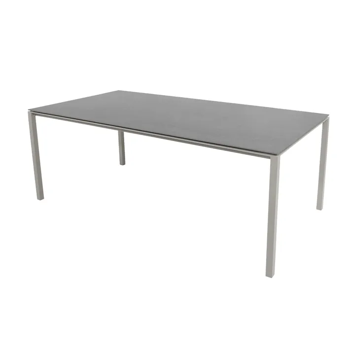 Pure table 200x100 cm Basalt grey-taupe - Cane-line