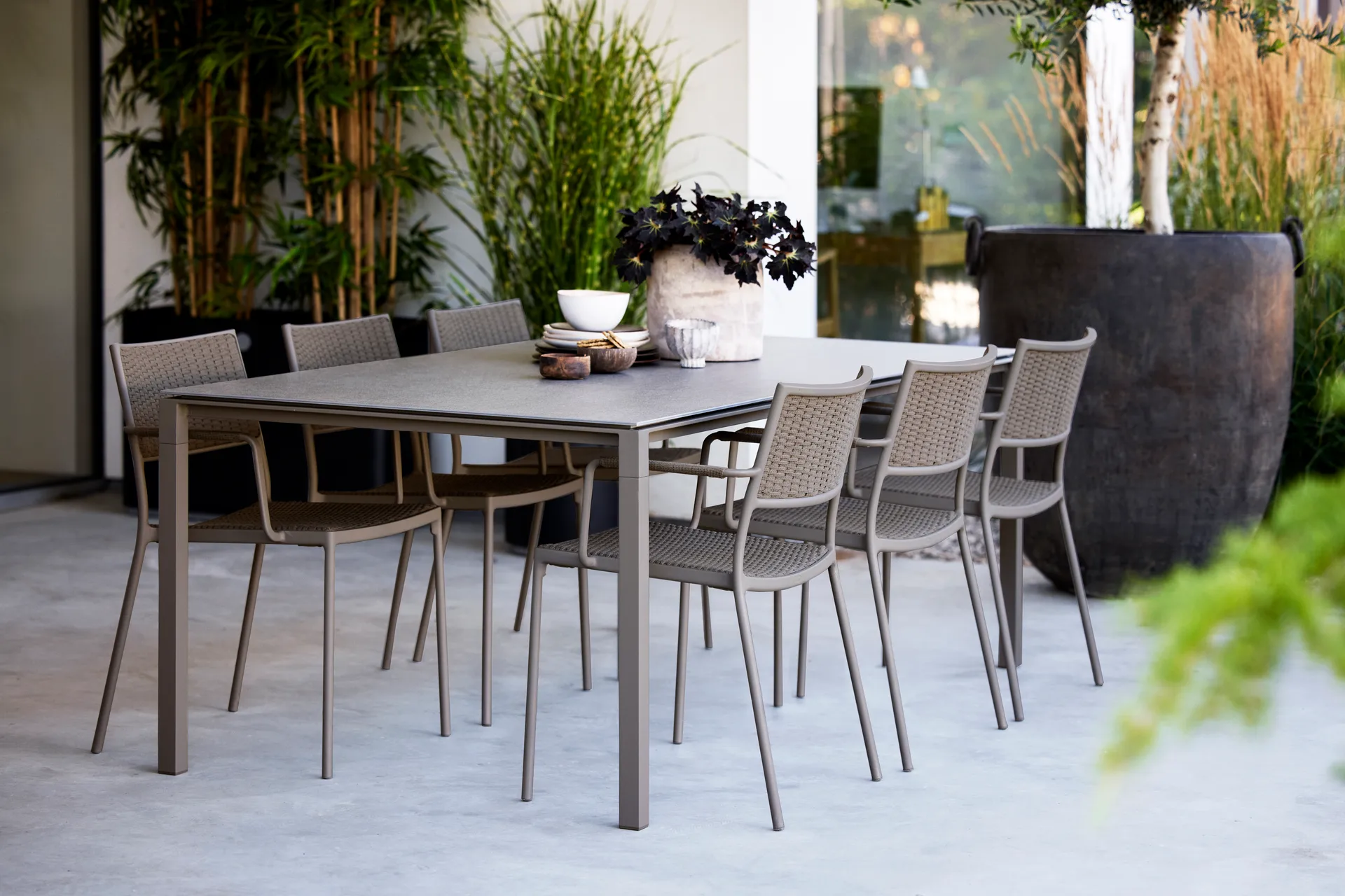 Pure table 200x100 cm Concrete grey-taupe,  Cane-line