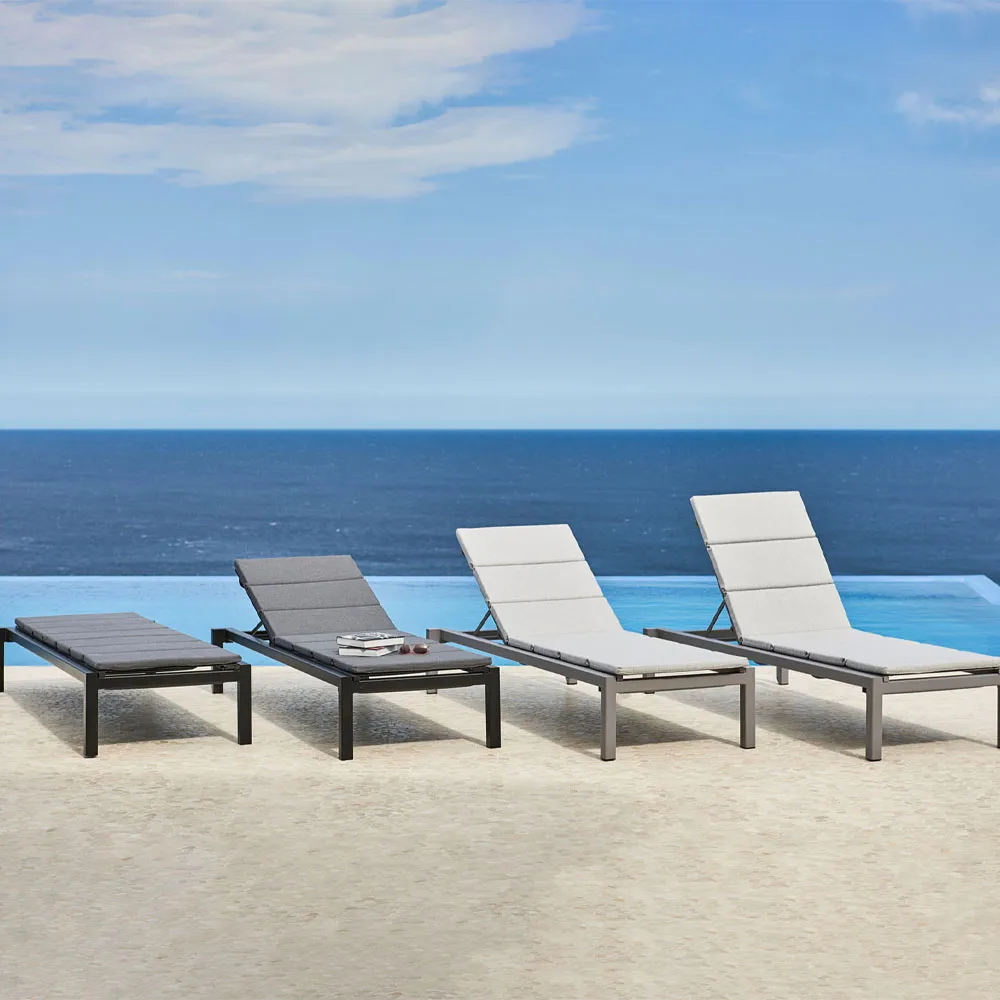 Relax sun lounger, Cane-Line Natté grey, incl. cushion Cane-line