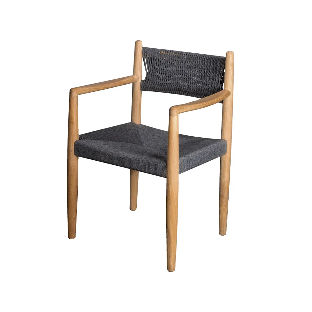 Royal chair, Dark grey, teak Cane-line