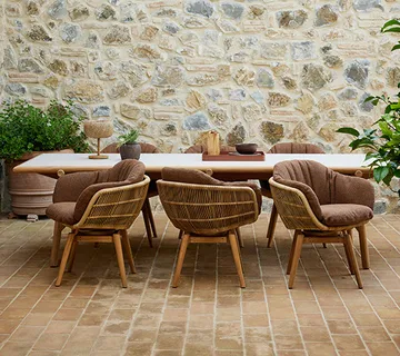 Stay chair cushion set - Umber brown (Rise) - Cane-line