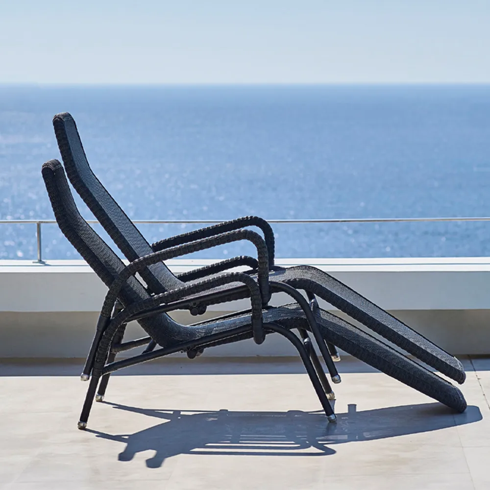 Sunrise sun lounger, Graphite Cane-line