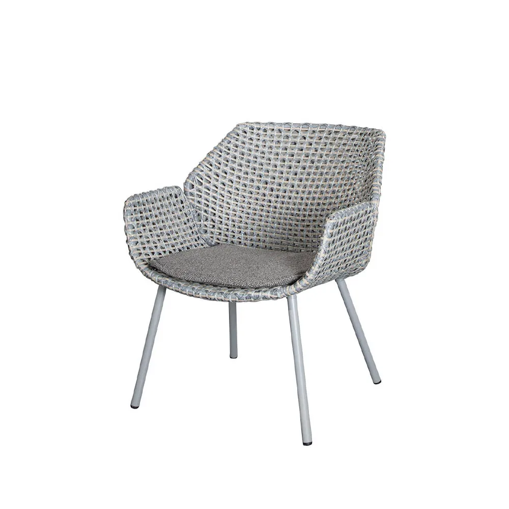 Vibe lounge armchair cushion, Cane-Line wove dark grey Cane-line