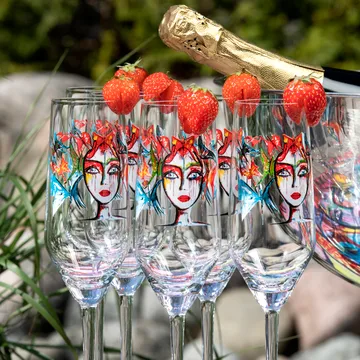 Slice of Life champagne glass - 30 cl - Carolina Gynning