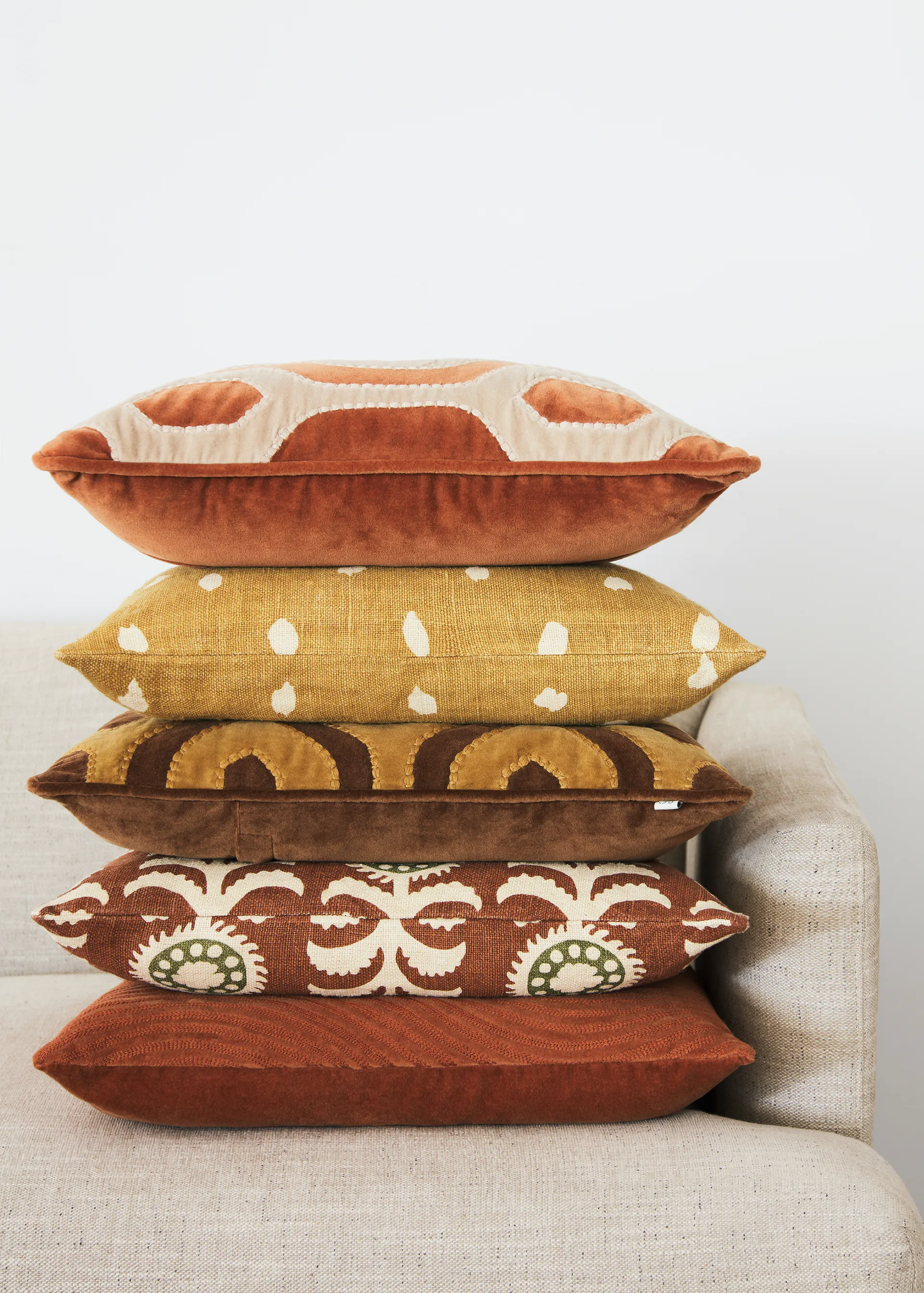 Alok cushion cover 50x50 cm, Terracotta-cactus green Chhatwal & Jonsson
