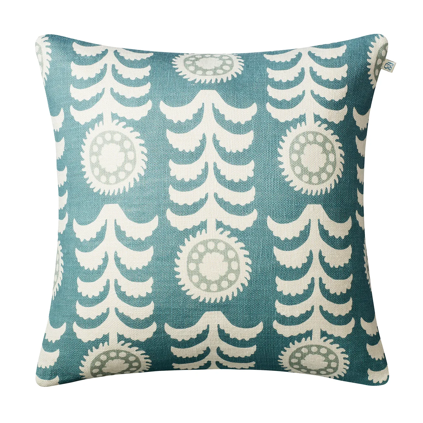 Alok cushion cover 50x50 cm, white-blue-aqua Chhatwal & Jonsson