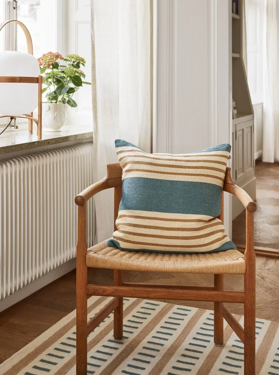 Aria cushion cover, Heaven blue-khaki, 50x50 cm Chhatwal & Jonsson
