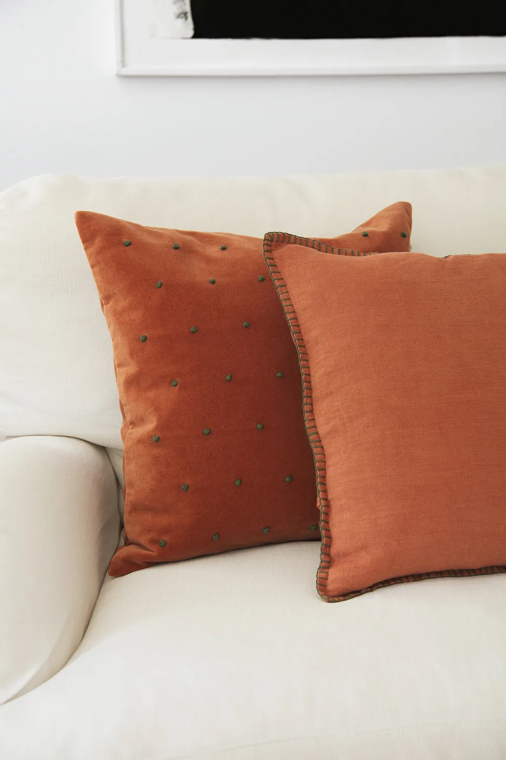 Arun cushion cover 50x50 cm, Terracotta-forest green Chhatwal & Jonsson