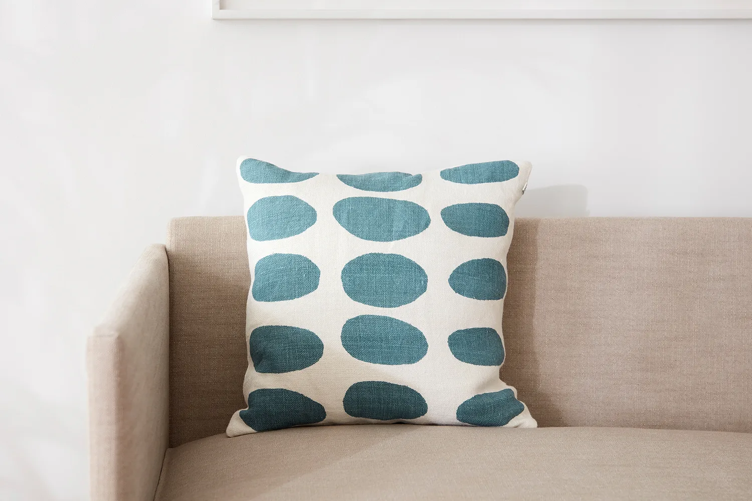 Asim pillowcase 50x50 cm, Off white-heaven blue Chhatwal & Jonsson
