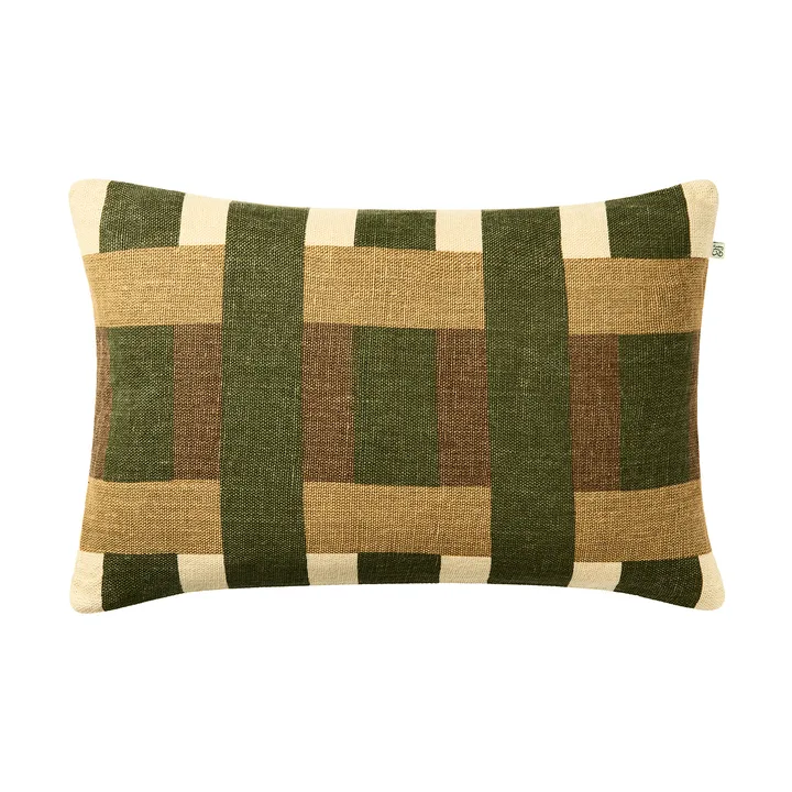 Benaras cushion cover - Cactus Green-Taupe-Khaki, 40x60 cm - Chhatwal & Jonsson