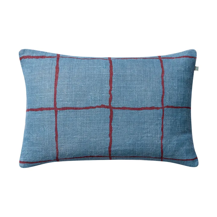 Chakra cushion cover 40x60 cm - Dusty blue-ruby - Chhatwal & Jonsson