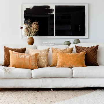 Deva cushion cover 50x50 cm - cognac - Chhatwal & Jonsson